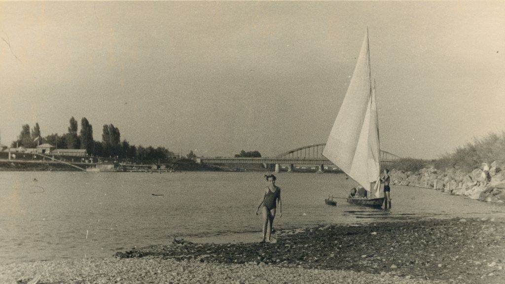 Savski most i savsko kupalište oko 1940. godine